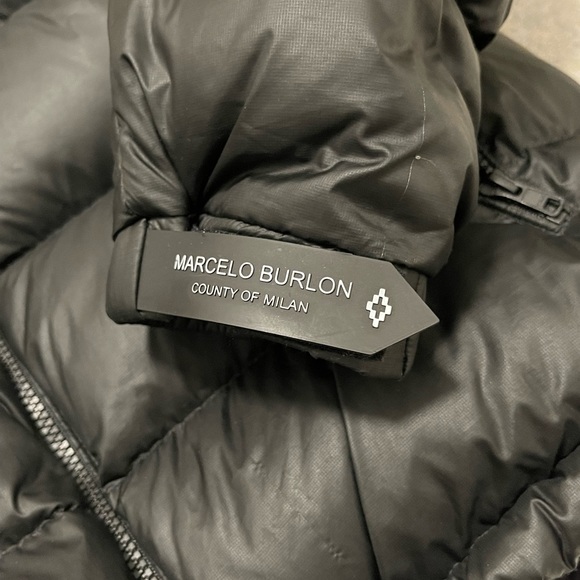 EUC Men’s Medium Marcelo Burlon County Of Milan Hooded Snake Print Down Jacket - Picture 11 of 16